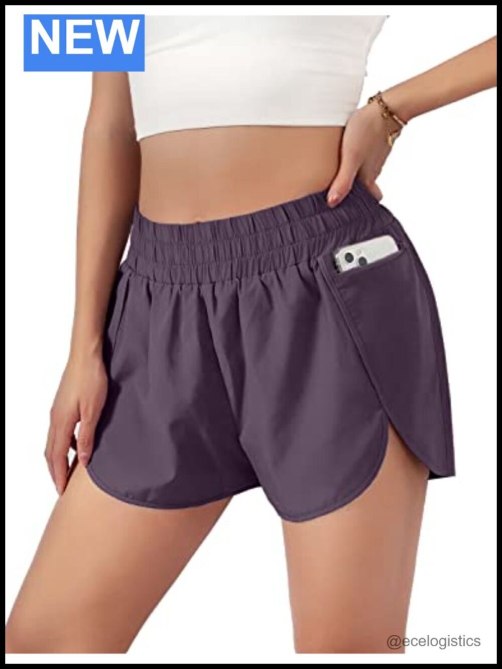 Women's Quick-Dry Running Shorts with Pockets Active Workout Shorts
